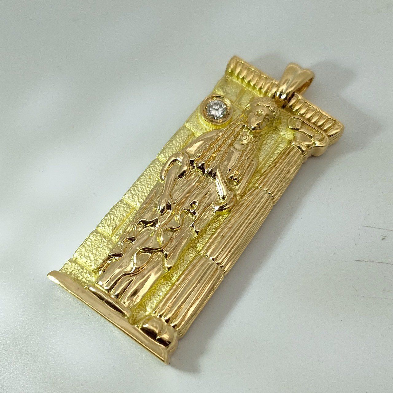 18金 K 18 男女兼用 特大 ダイヤ0 12 ct ネックレストップ 16 76ｇ D 782