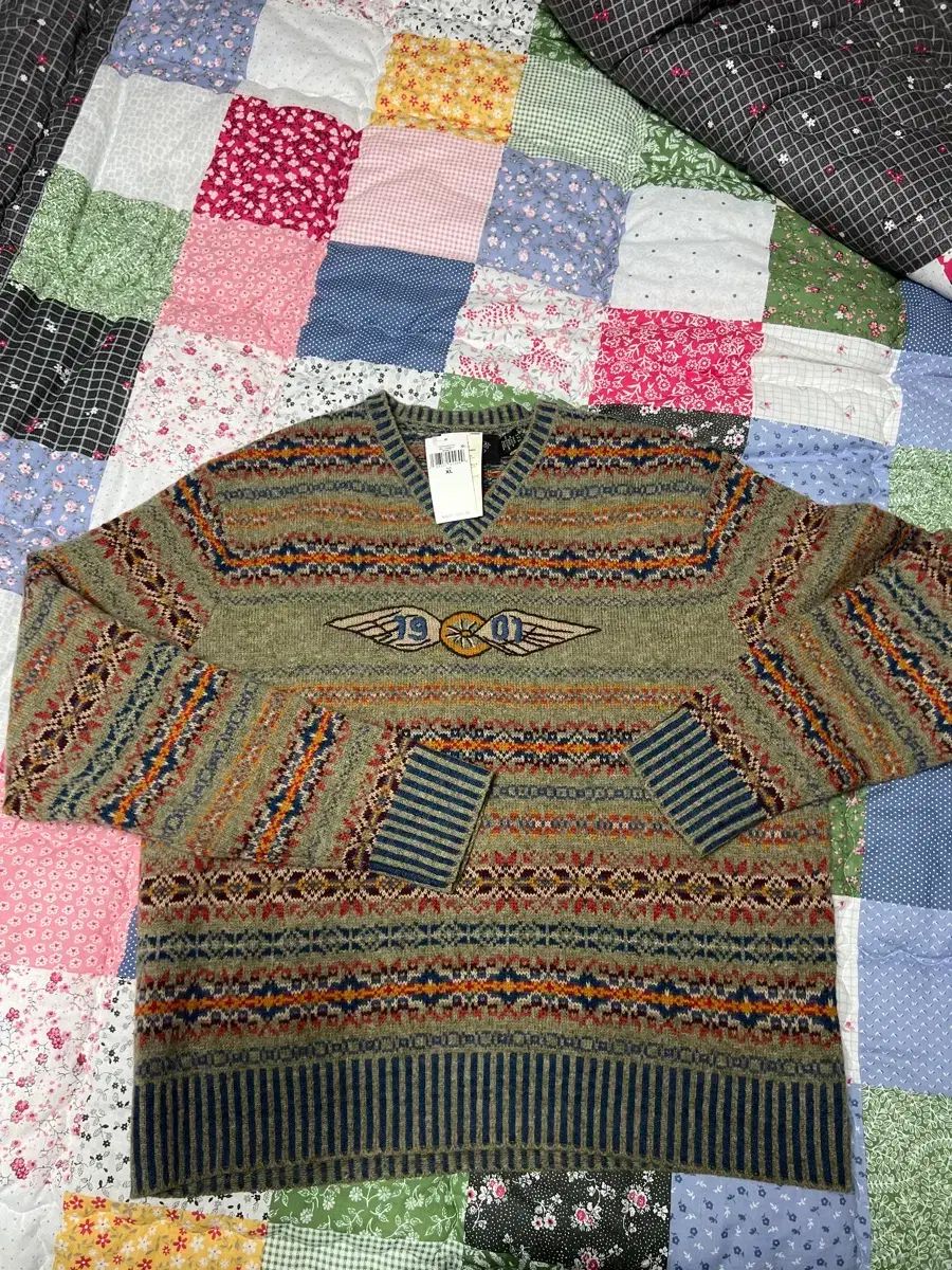 RRL(ダブルアールエル) 希少なウィングロゴ フェアアイル ニット 新品