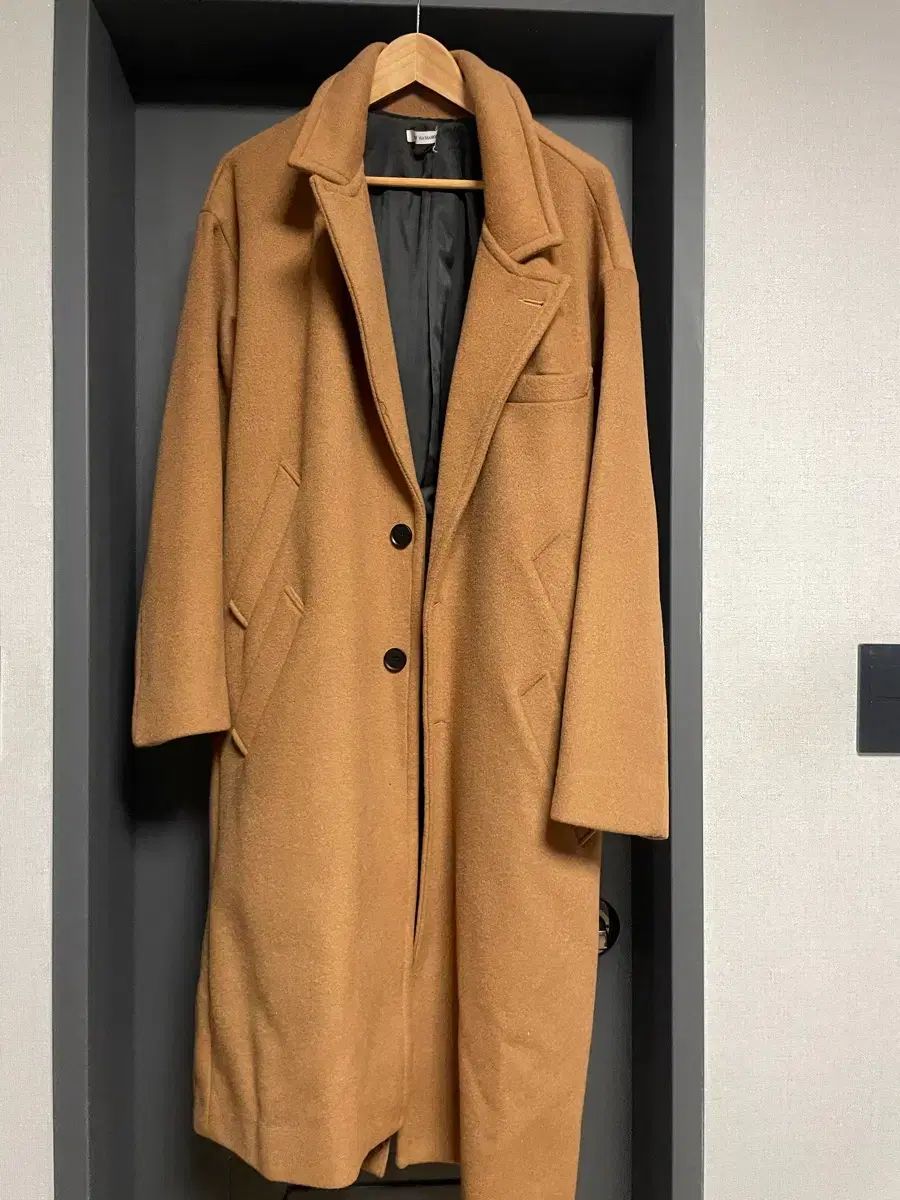 ラメルマメゾン カシミア ウール コート ブラウン フリーサイズ 100 105