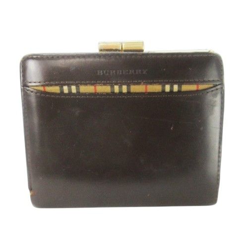 バーバリー BURBERRY 二つ折り財布 ウォレット 小銭入れあり がま口