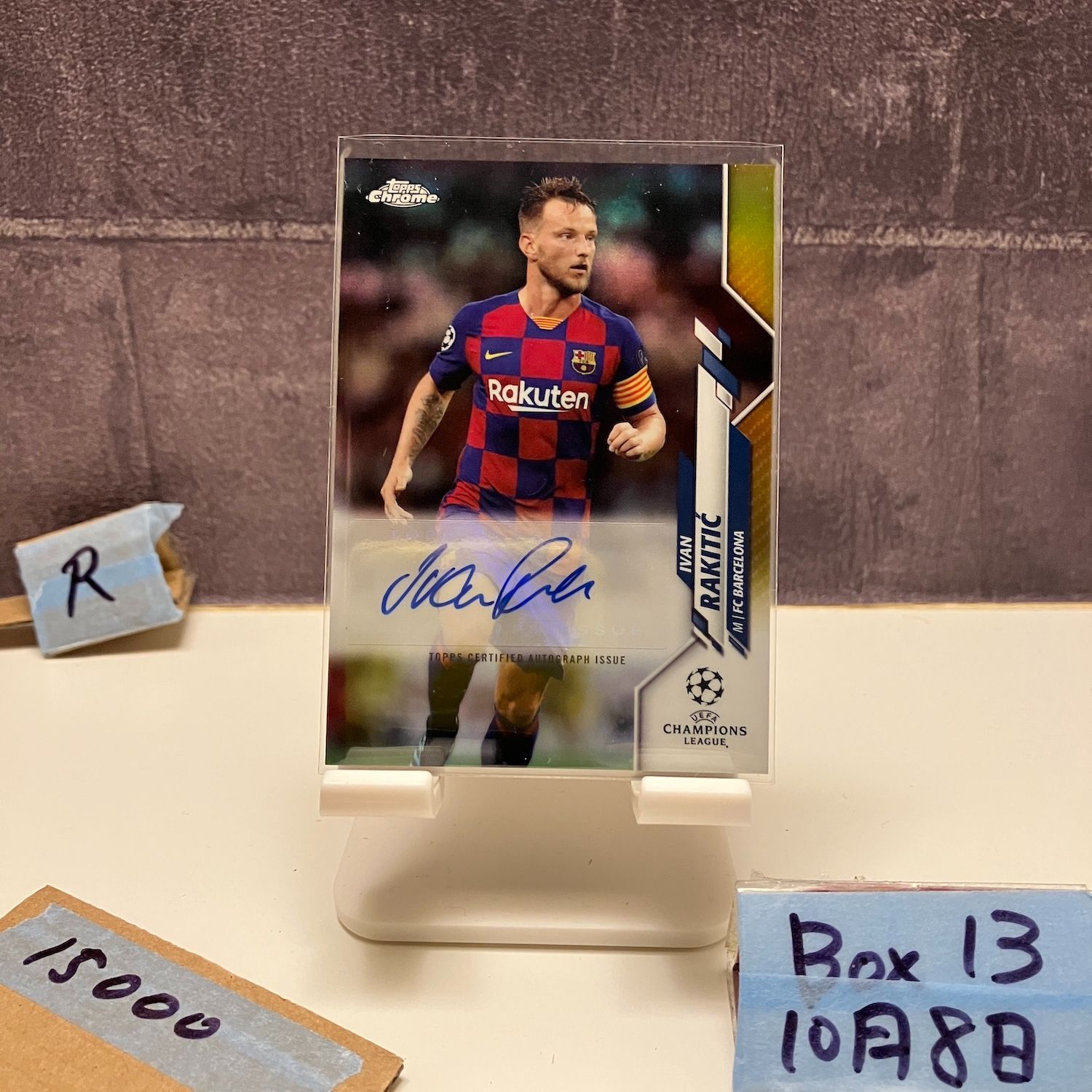 2019-20 Topps Chrome Ivan Rakitic 33 50 直筆サインカード FC Barcelona UEFA Chapions League Refractor カード
