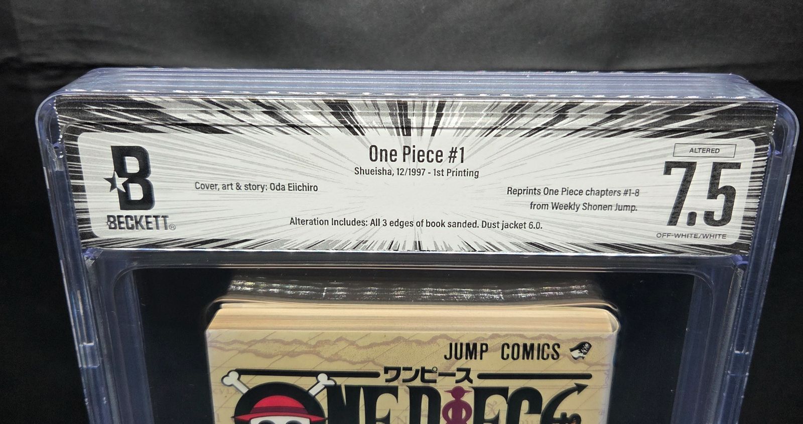 BGS 7.5 ONE PIECE ワンピース 1巻 Vol.1 初版 1 st Printing Beckett Graded Manga Book 1997年 鑑定済 漫画 尾田栄一郎 Eiichiro Oda Collector