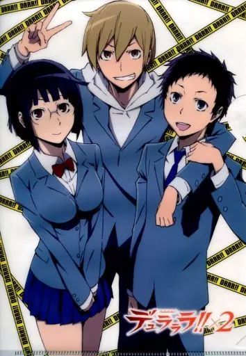 中古】クリアファイル 竜ヶ峰帝人＆紀田正臣＆園原杏里 クリアファイル