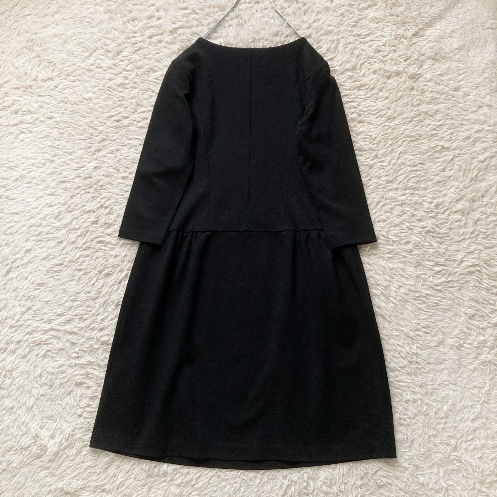 人気 Theory luxe セオリーリュクス 高級素材 七分袖ワンピース フレア