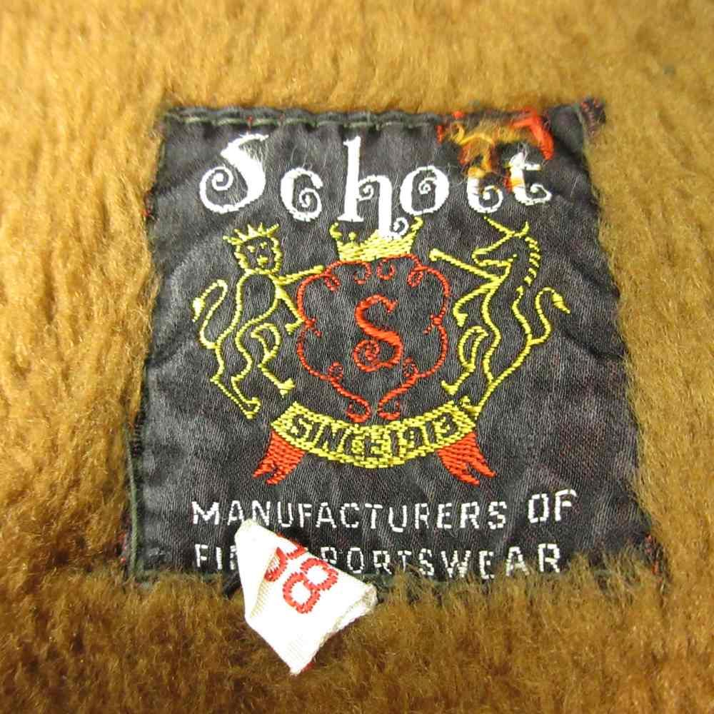 ショット SCHOTT 70 s～ ヴィンテージ レザー シングル ライダースジャケット ボアライナー付 TALONジップ 茶 ブラウン 38 約M ニット シングルライダース 