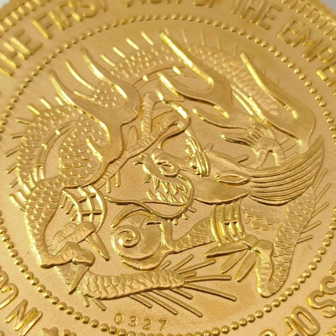 24金 K24 純金 造幣局 天皇陛下 訪米記念 艶消しメダル 23.34g D791