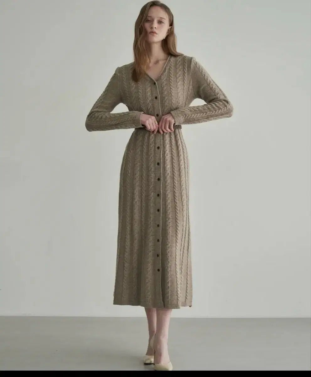 RRL Vネック ケーブル編み ロング ワンピース