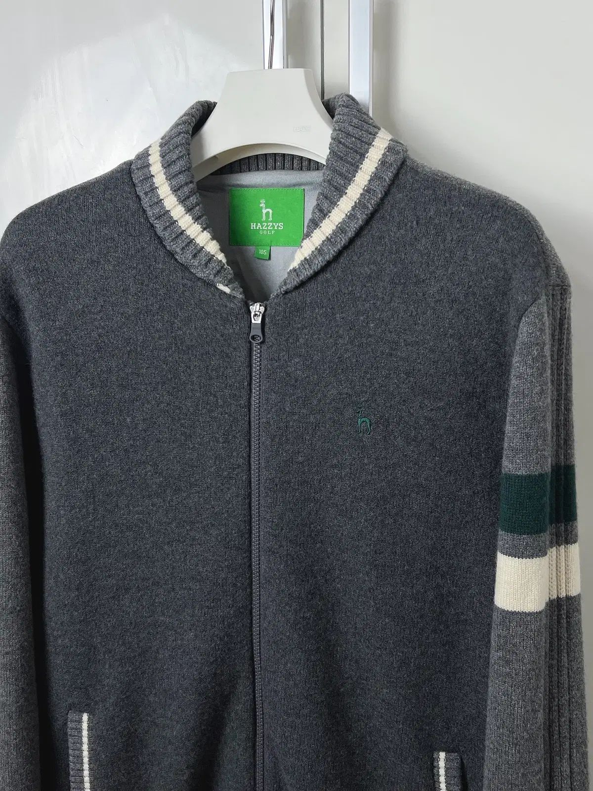 HAZZYS へジス ゴルフ 防風 ニット ジップアップ 105 110