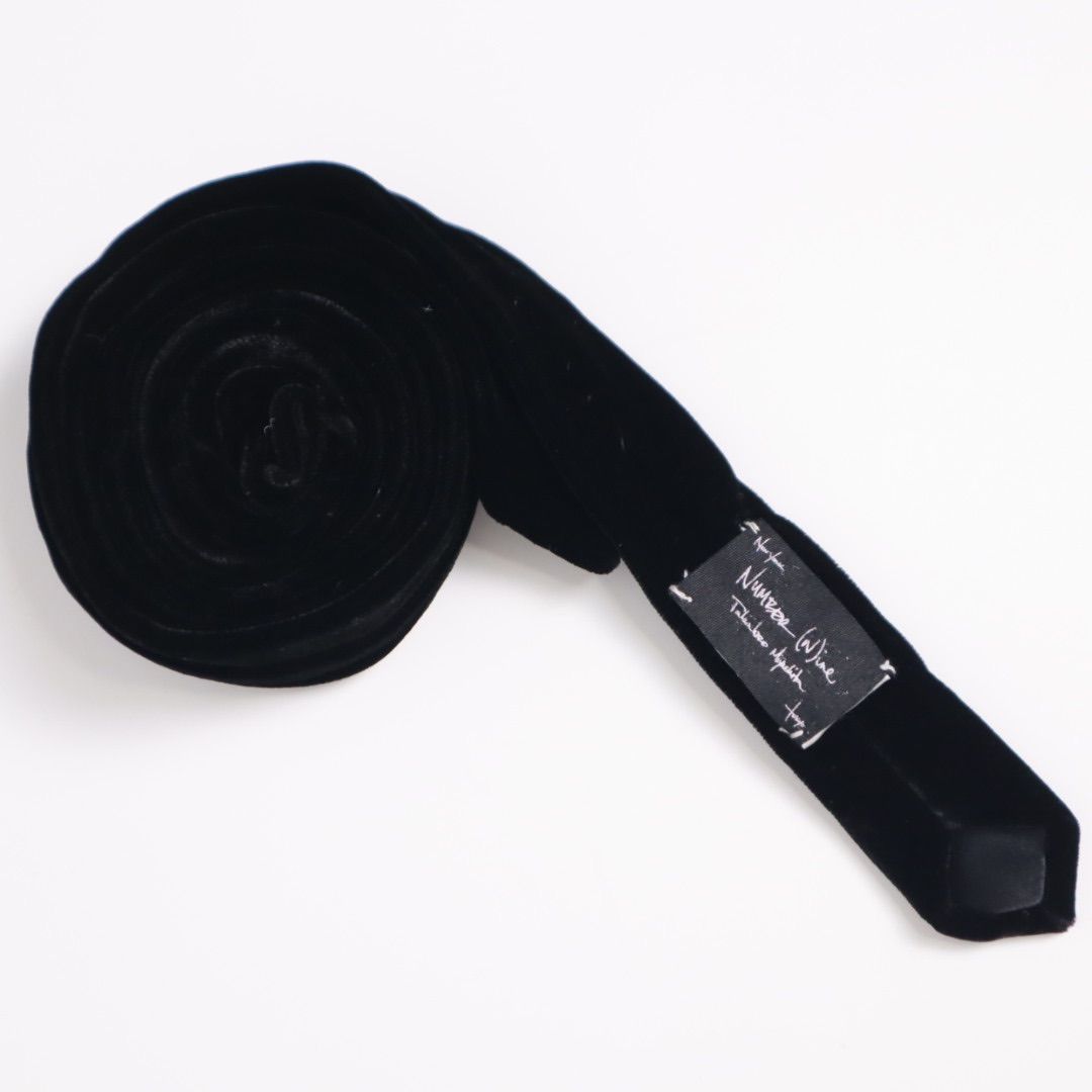 Number n ine by TAKAHIRO MIYASHITA archive velours narrow tie ナンバーナイン 宮下期 本人期 ベロア ナロータイ
