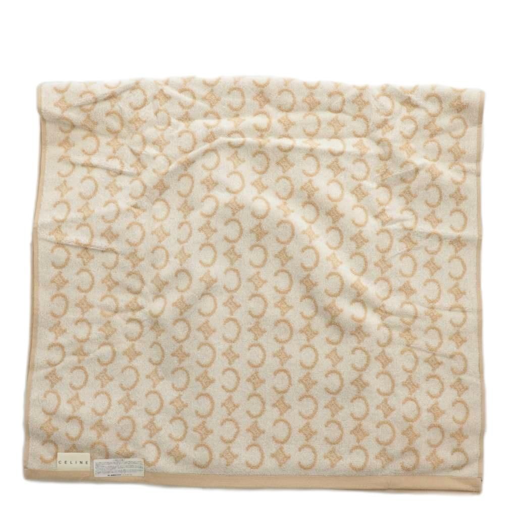 セリーヌ CELINE バスタオル ブランケット 総柄 ロゴ 63×120cm