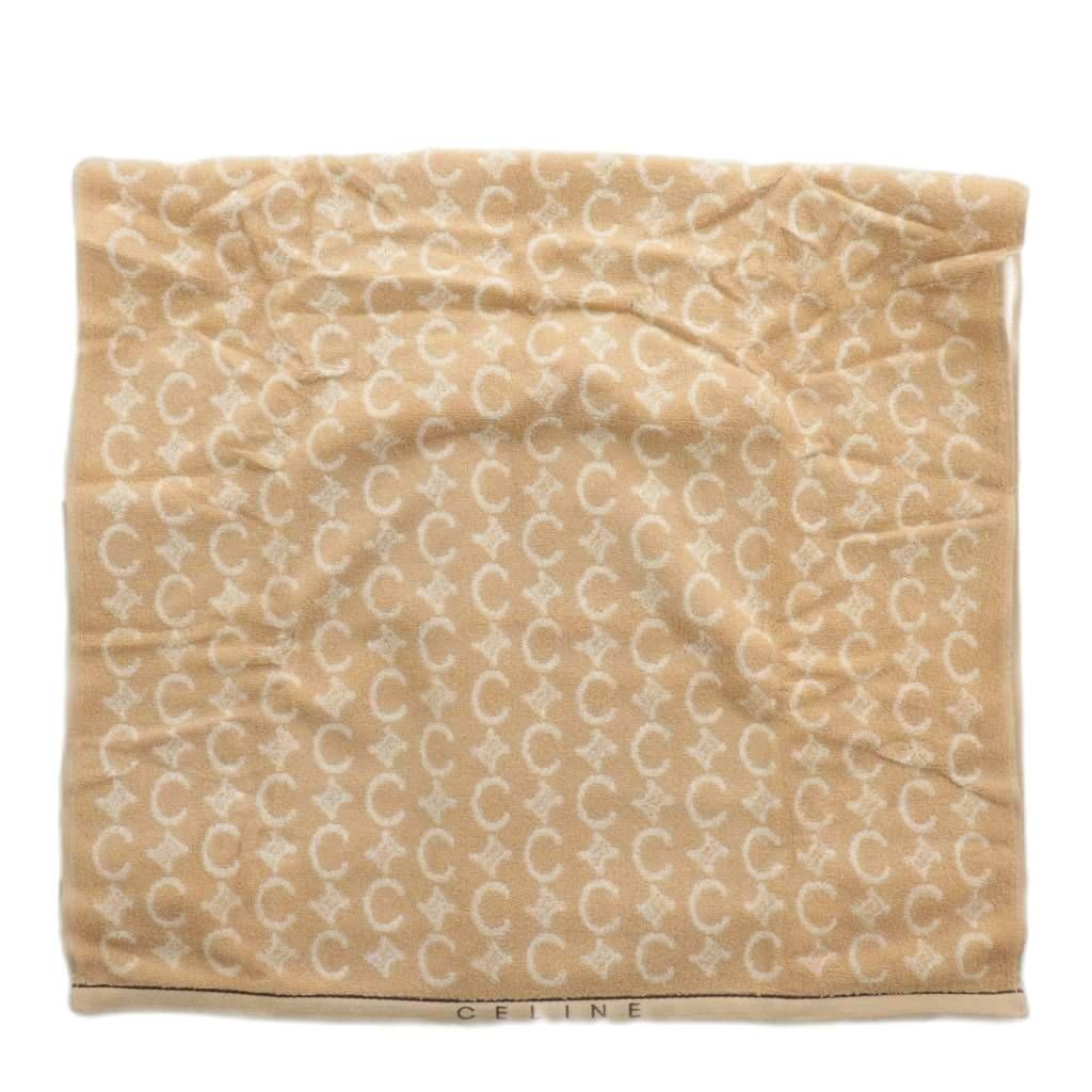 ふCELINEタオルケット セリーヌ CELINE バスタオル ブランケット 総柄 ロゴ 63×120cm