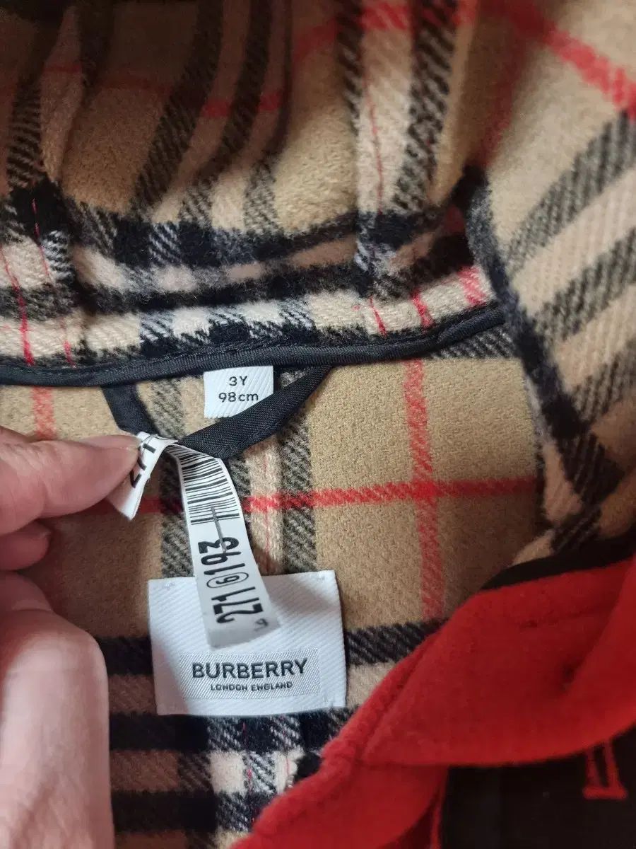  バーバリー キッズ レッド ダッフルコート その他 ジャケット ブルゾン