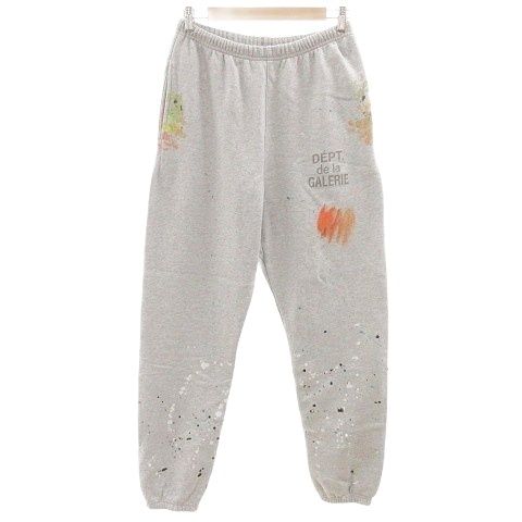 ギャラリーデプト GALLERY DEPT. ペイント スウェット パンツ ロゴ ジョグ 裏起毛 L グレー