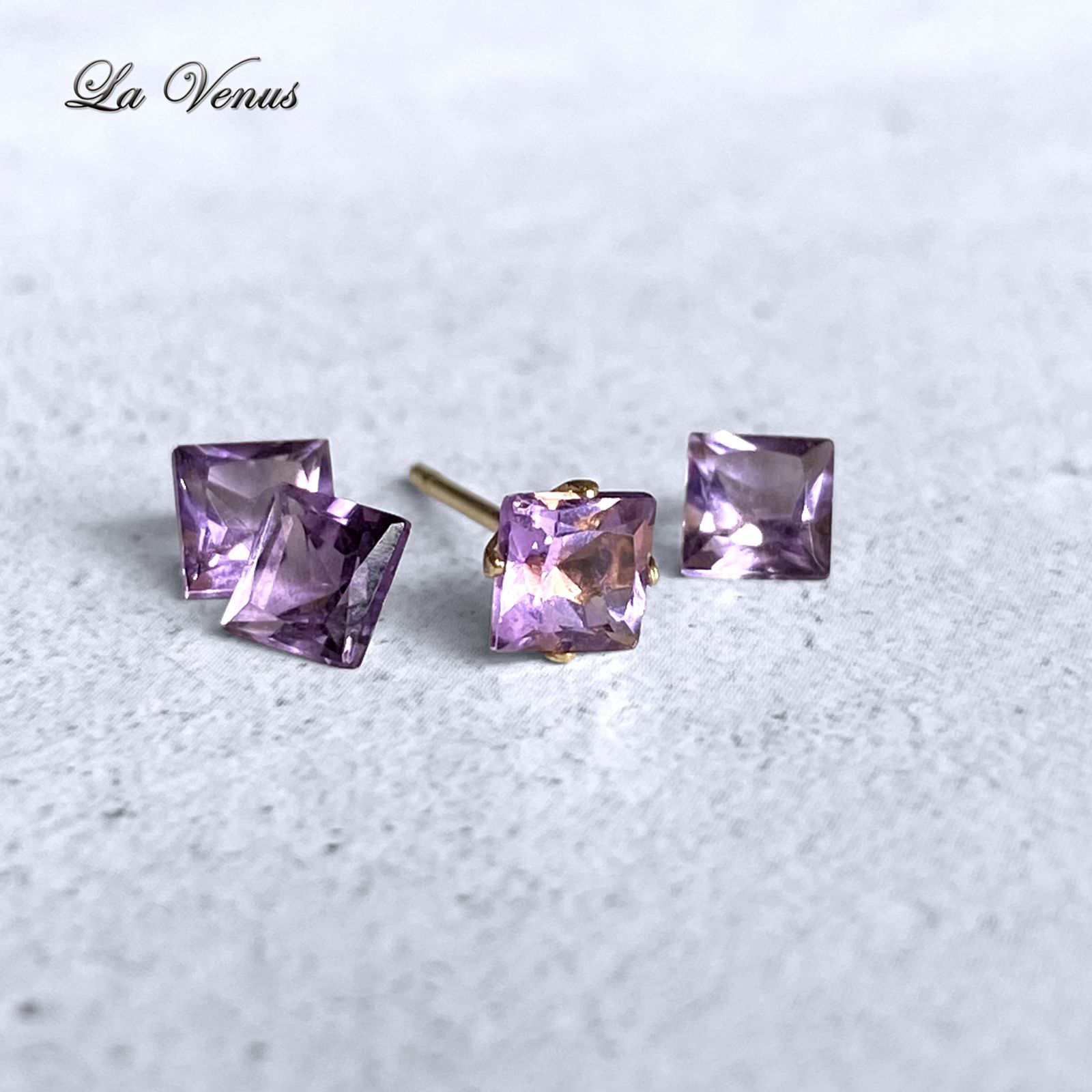 ✴︎つけっぱなしOK✴︎ ブラジル産 天然 ピンクアメジスト 宝石質 AAA