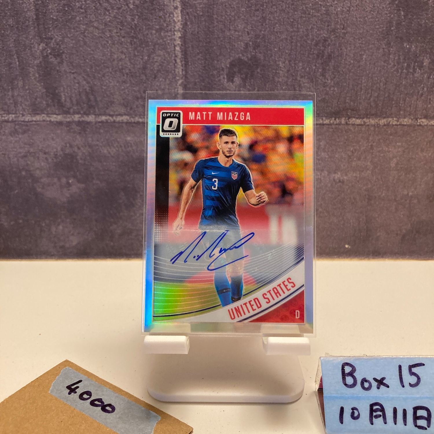 2019 Panini Donruss Optic Matt Miazga 直筆サインカード United