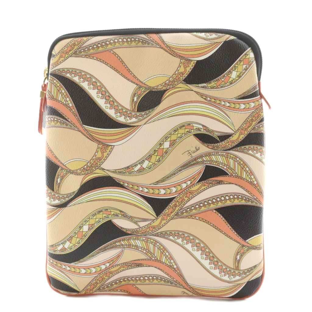 エミリオプッチ EMILIO PUCCI ポーチ 総柄 レザー マルチカラー