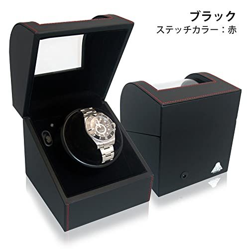 IGIMI イギミ ワインディングマシーン 12時センターストップ 合皮ウォッチワインダー ブラック 1本巻き マブチモーター使用 USB対応 4モード切替 IG 1 正規輸入品