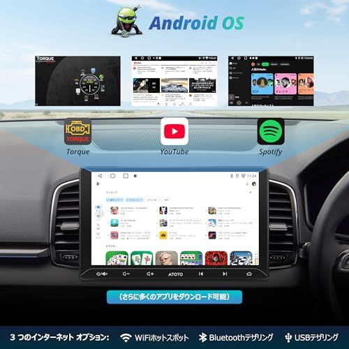 新品】A5L 10.1インチ Androidナビ ディスプレイオーディオ 2DIN