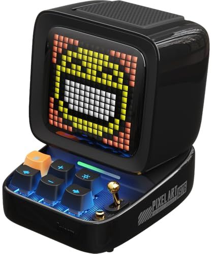 二次元ファン向け Divoom Ditoo Pro スピーカー bluetooth 15 W 強化された低音 青軸キーボード RGBライト 音質高 デスクガジェット ピクセルアート アプリ USB接続 PC用 microSDカード 12時間持ち 光