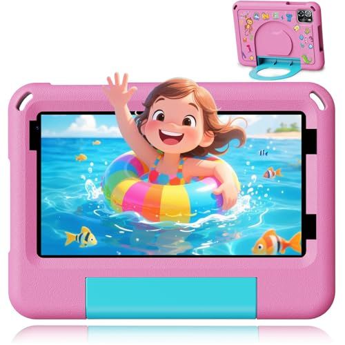 PRITOM プリトム キッズタブレット 7インチ YouTube Kids-Google キッズスペース対応 3 GB 64 Android 15 利用時間制限 GMS認証 落下防止 5 GHz Wi-Fi 6 ケース付き efbf 253 b