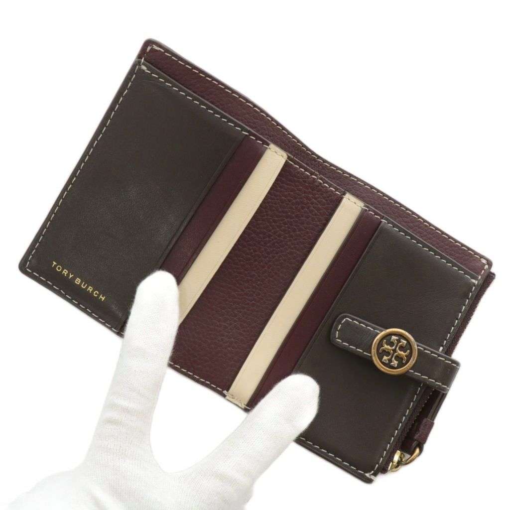 トリーバーチ TORY BURCH 財布 二つ折り レザー ロゴ ゴールド金具