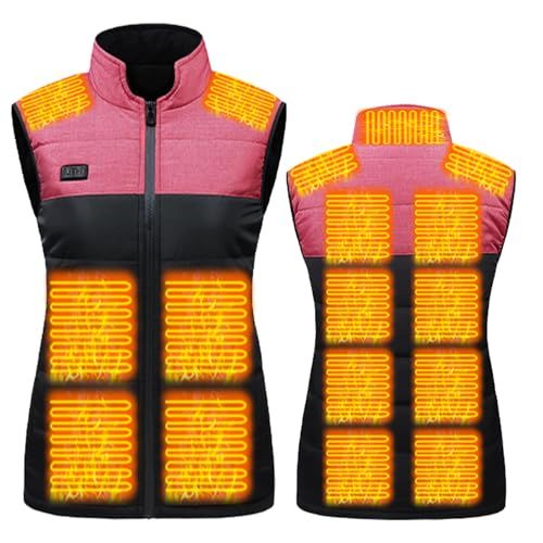 YORIYOI 電熱ベスト レディース 17箇所発熱 前後独立温度制御 ヒートベスト 繊維ヒーター 3段階温度調節 洗濯可 ヒーターベスト 防寒着 作業着 電熱インナー あったか メンズ 218900 e 3