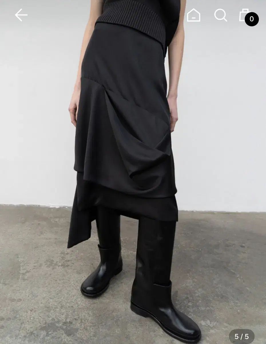 LOW CLASSIC ロウ クラシック drape layered skirt