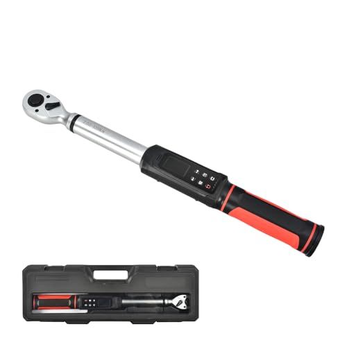 Fkstyle もう締めすぎない 高精度なトルク管理 デジタルトルクレンチ 差込角9.5 mm 12.7 2.03-135 N m プレセット型 レンチタイプ LED ブザー 振動機能 データ保存500件 トラック ピークモード 自動車整備 タイヤ交換