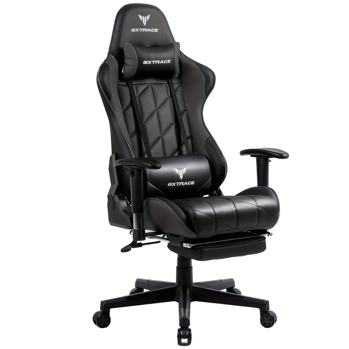 厚クッションで快適 ゲーミングチェア リクライニング165 オットマン付 人間工学 テレワーク ゲーム PC作業に最適 オフィスチェア デスクチェア 選べる ブラック