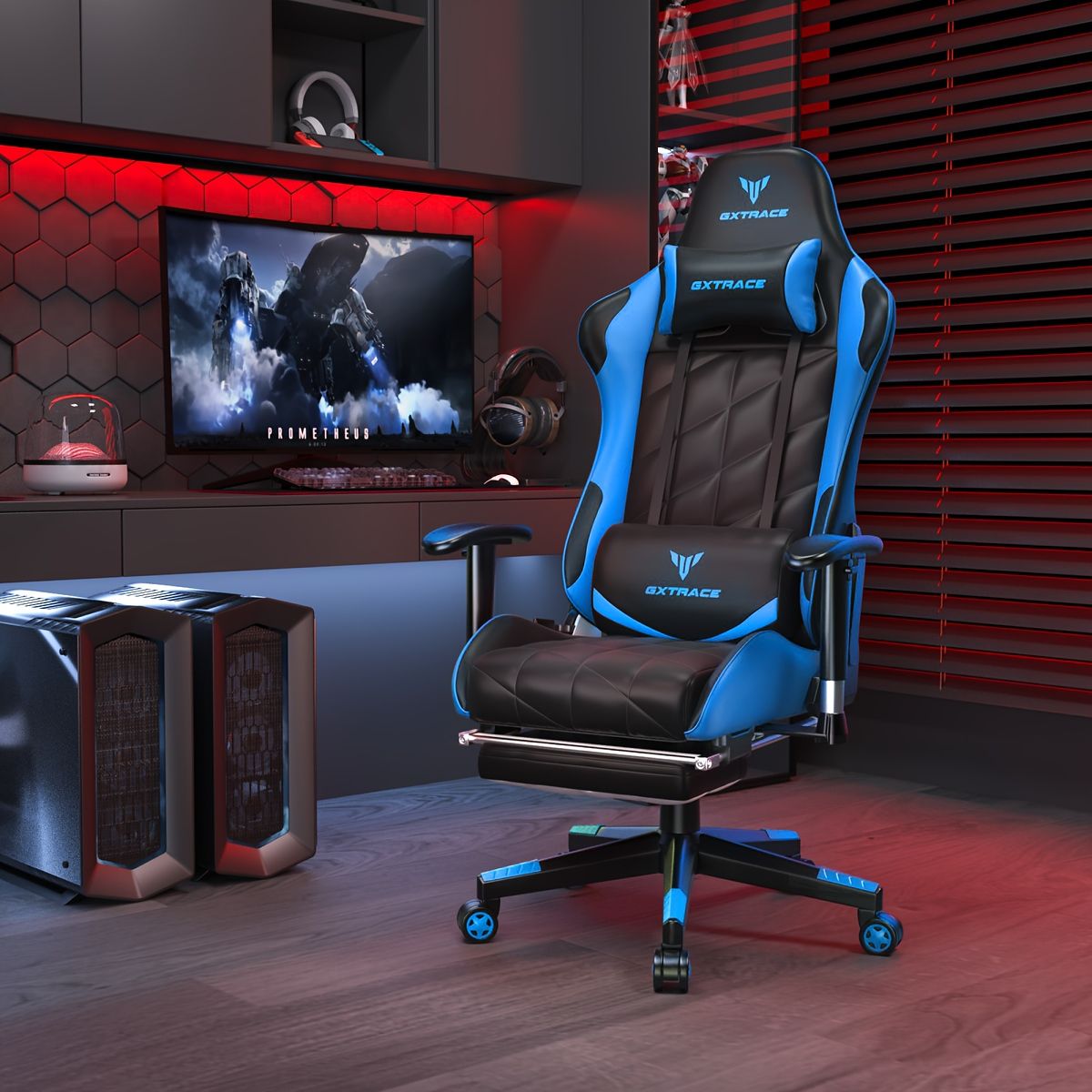 極厚クッションで快適】ゲーミングチェア リクライニング165