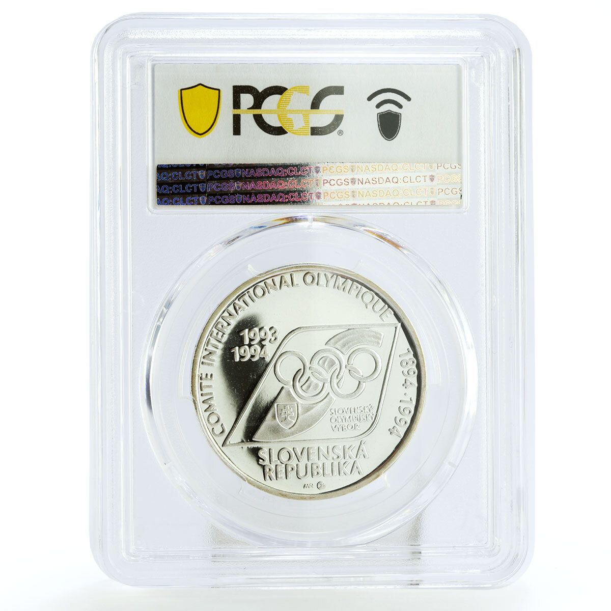 スロバキア 200コルナ 世界オリンピック委員会 ホッケー PR69 PCGS