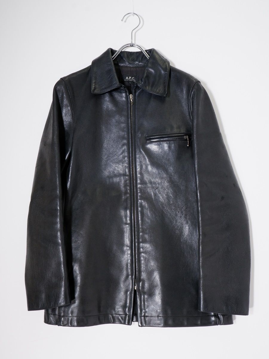 A.P.C.アーペーセーAPC フランス製ホースハイド馬革レザージャケット 