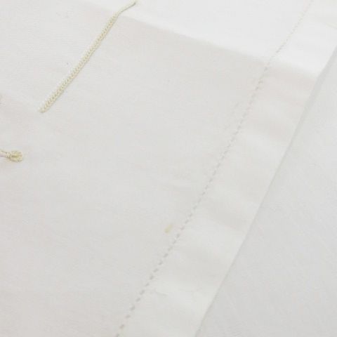 エルメス HERMES UZBEK MOUCHOIR ハンカチ コットン ワンポイント 刺繍