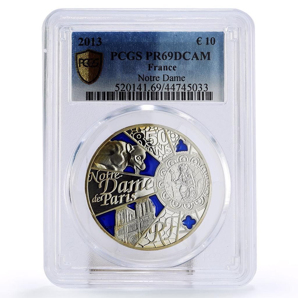 フランス 10 ユーロ ノートルダム大聖堂 ガーゴイル PR 69 PCGS 銀貨 2013