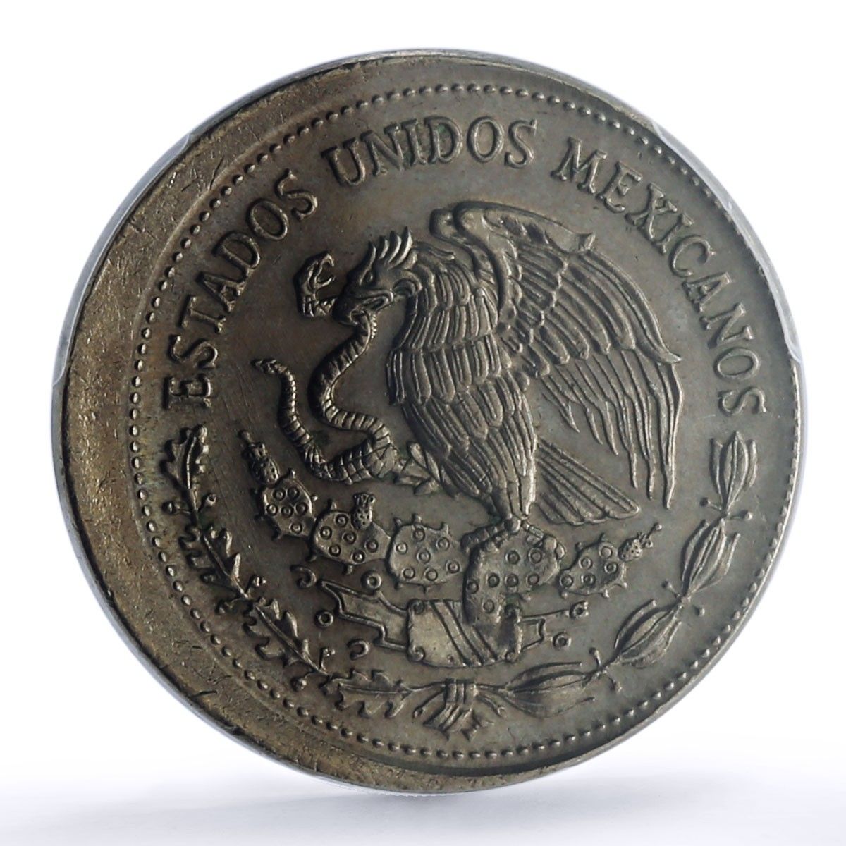 メキシコ 500ペソ 共和国 エラー ブロードストライク MS 62 PCGS CuNi