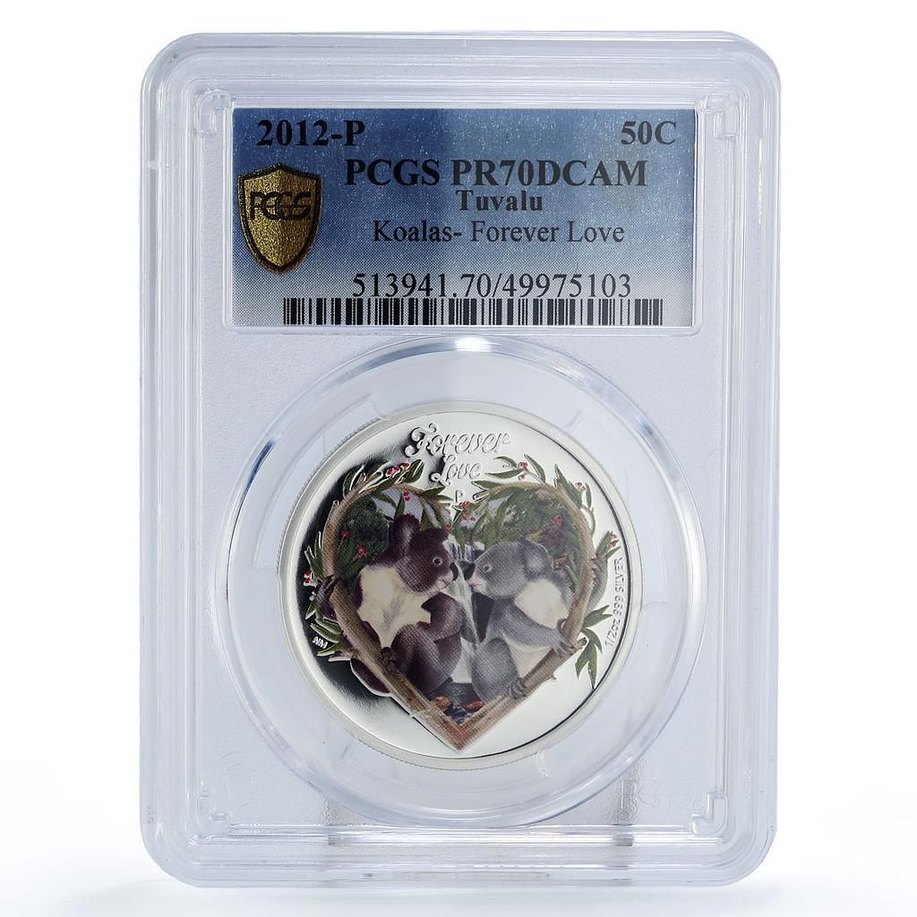 ツバル 50セント エバー ラブ シリーズ コアラ 動物相 PR 70 PCGS 銀貨 2012年