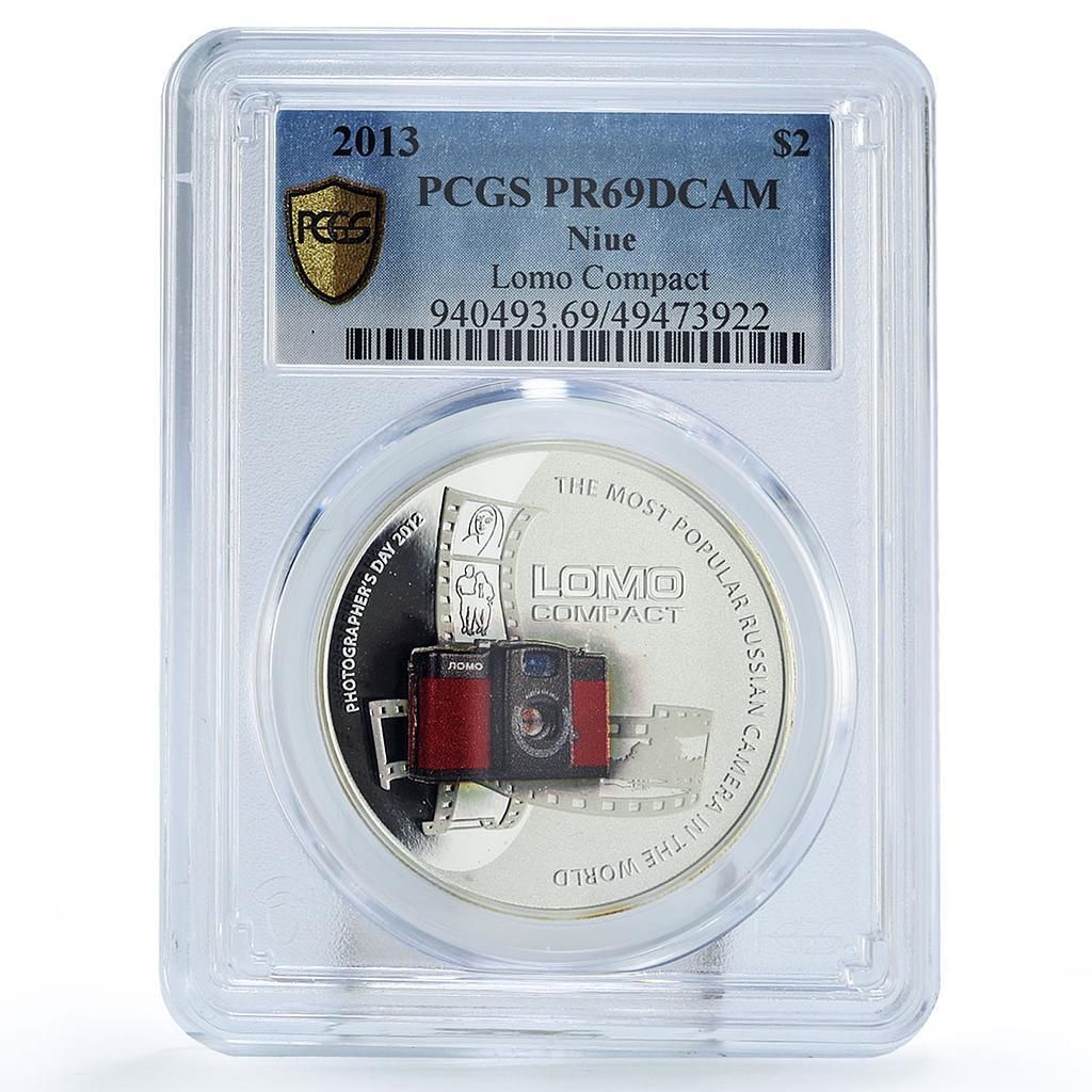 ニウエ 2ドル 写真家の日 ロモ コンパクトカメラ PR 69 PCGS 銀貨 2013年