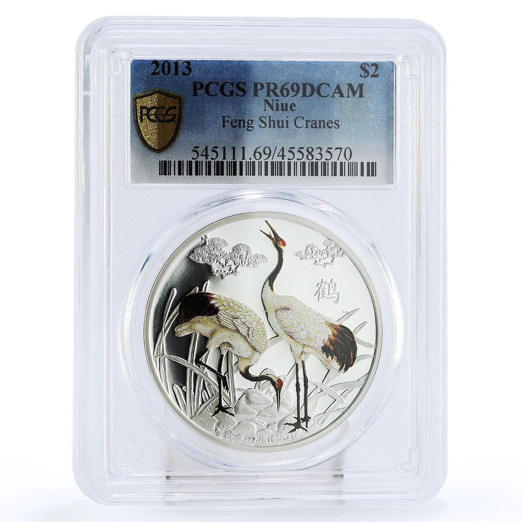 ニウエ 2ドル 風水鶴鳥 PR69 PCGS カラー銀貨 2013年 - メルカリ