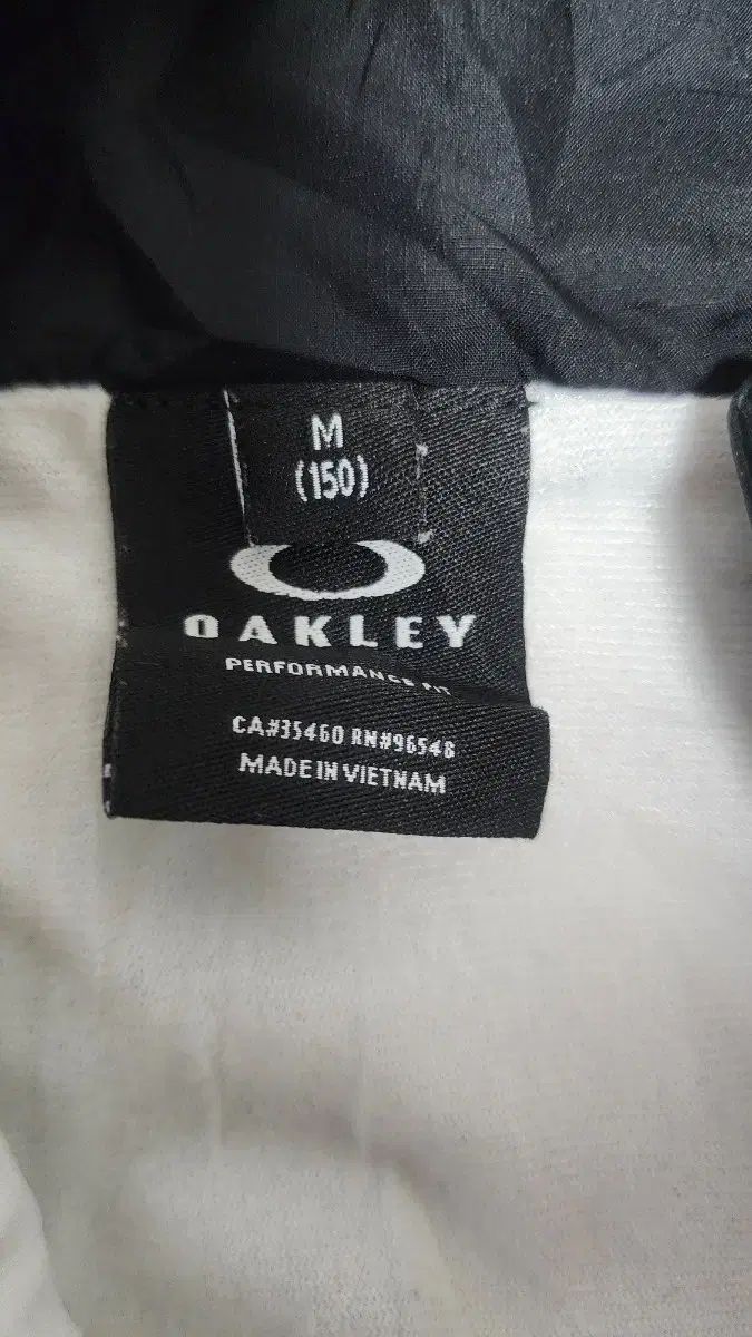 オークリー ブラック ホワイト パターン ウィンドブレーカー フード ジャケット