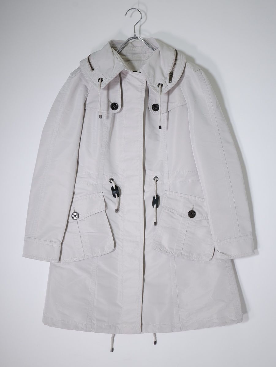 LONDONバーバリー ロンドン ビッグチェック中綿ライナー付き ミリタリーデザインコート 38