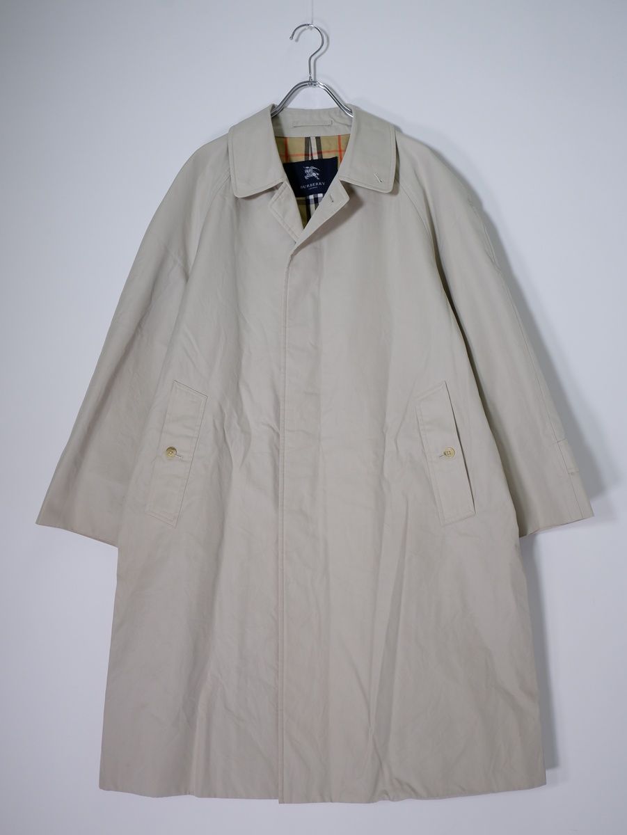 BURBERRY LONDON(バーバリーロンドン) 裏地ノバチェック比翼ステンカラーコート メンズ 表記無 【中古】【ブランド古着バズストア】 コレクション BURBERRY LONDONバーバリー ロンドン 日本製 裏地ノバ