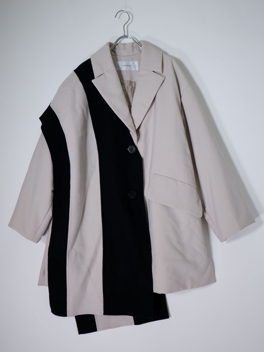 ADOREアドーア リバーコンビパテッドコート オーバーサイズジャケット