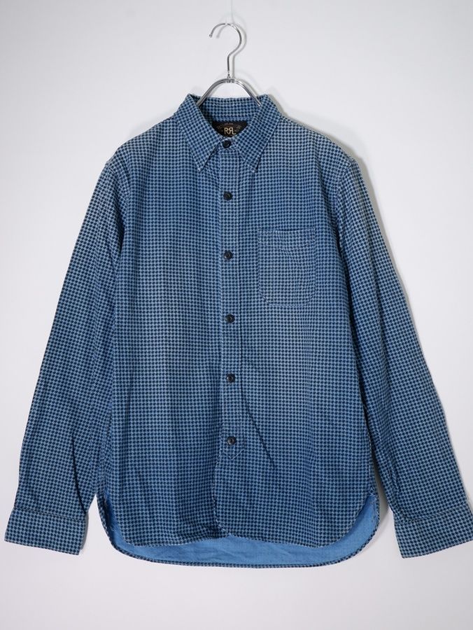 RRLダブルアールエル INDIGO BULLDOG WORK SHIRTS千鳥格子インディゴ
