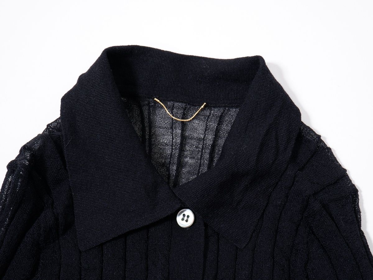 L'Appartementアパルトモン 2024SS Wide Rib Sheer Knit Cardigan