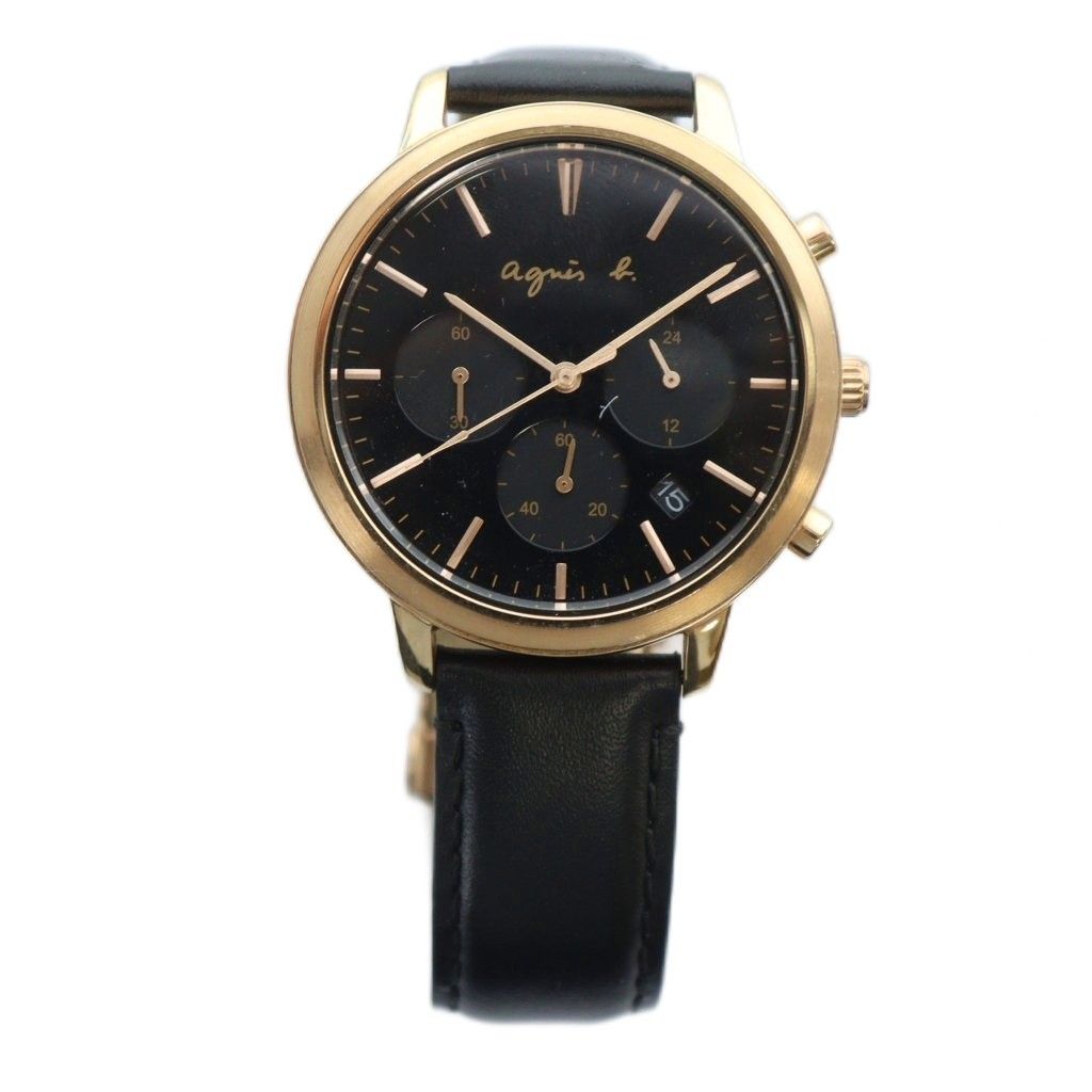 アニエスベー agnes b. VD53-KWB0 腕時計 ウォッチ クォーツ クロノ