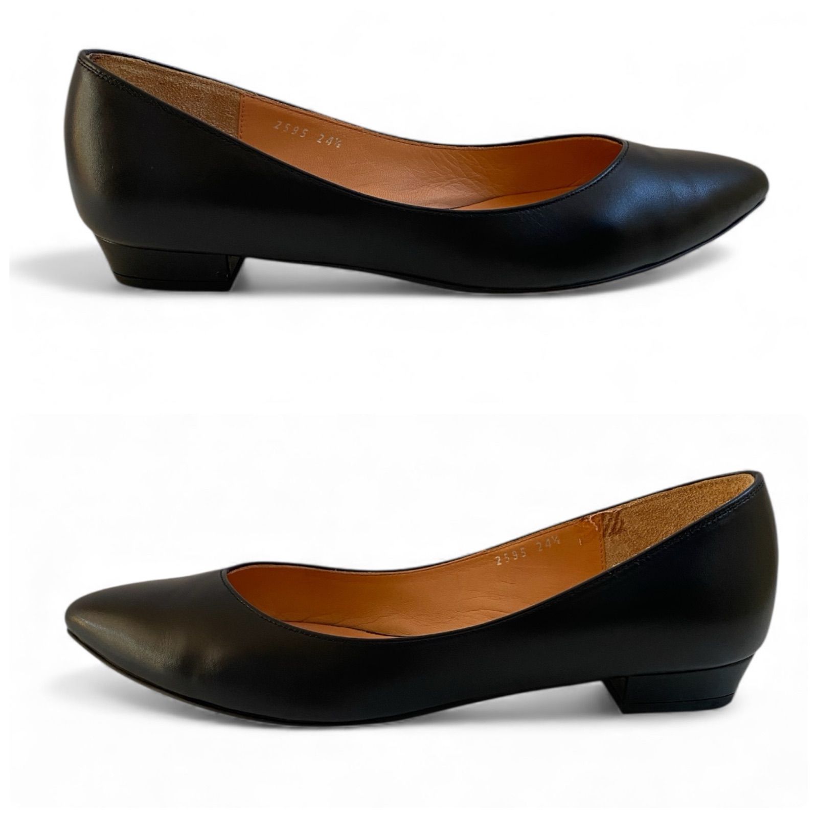 LANVIN en Bleu パンプス 24.5cm ブラック 黒 日本製 上品 きれいめ