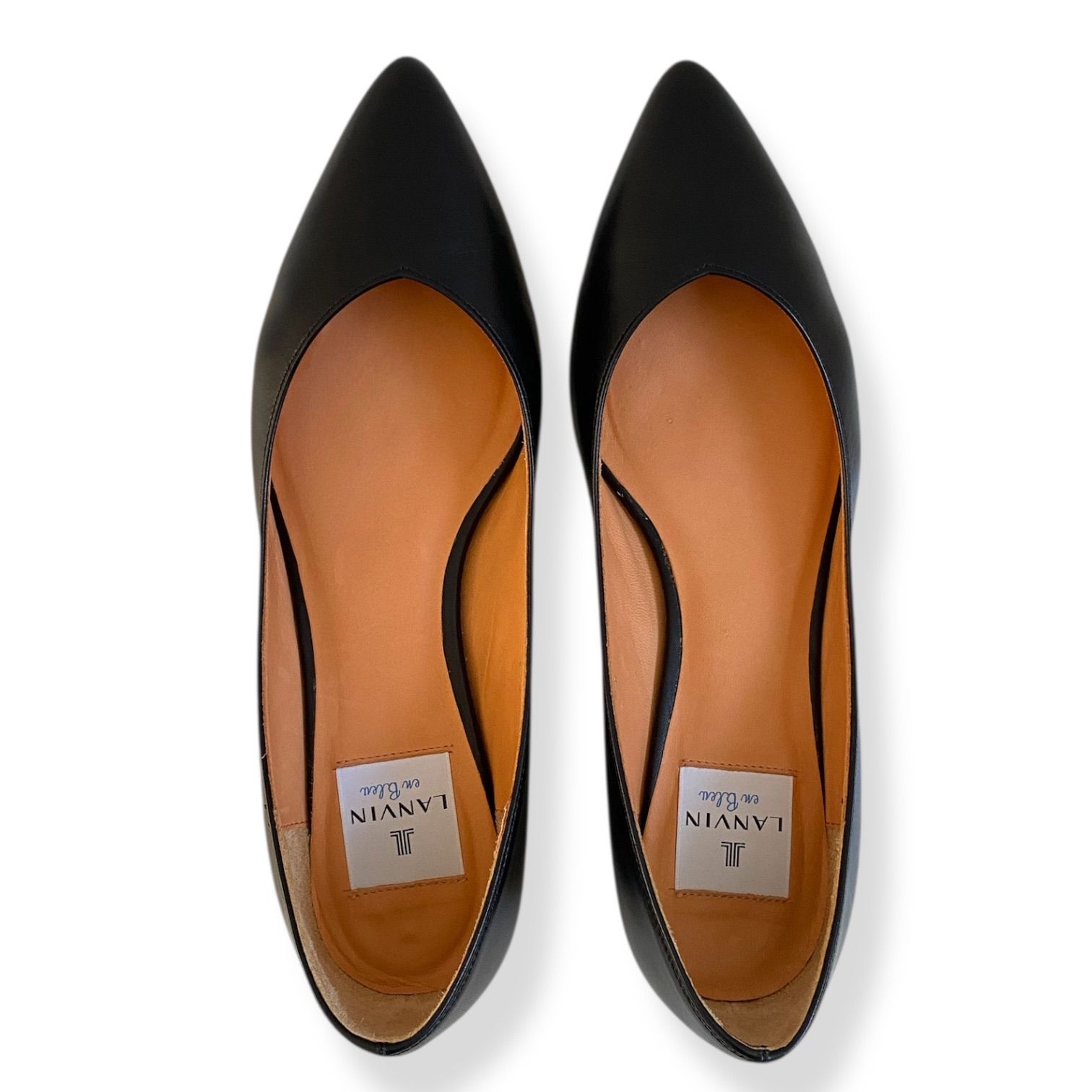 LANVIN en Bleu パンプス 24.5cm ブラック 黒 日本製 上品 きれいめ