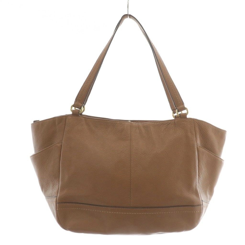 コーチ COACH トートバッグ ワンショルダー レザー ロゴ 茶色 ブラウン