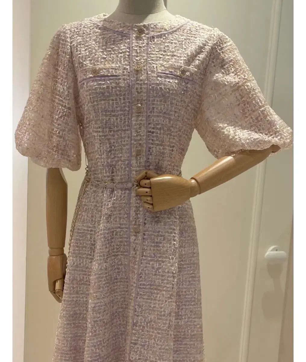 JJ JIGOTT ジェイジェイジゴット W 刺繍 スパンコール レース バルーン ONE PIECE