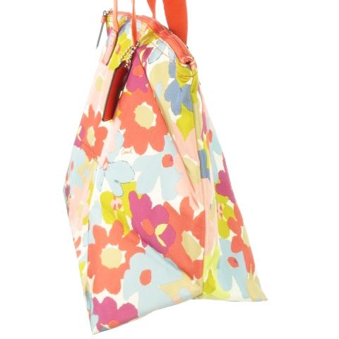 コーチ COACH トートバッグ ナイロン 軽量 フラワー 花柄 総柄